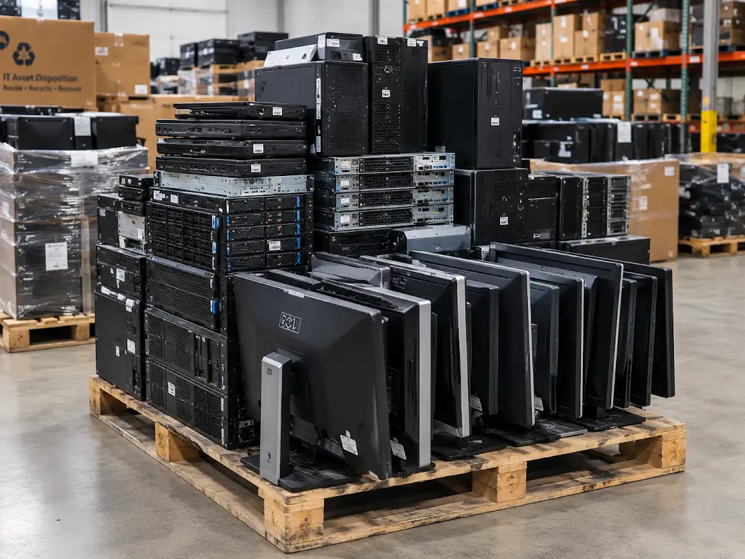 Image of used IT equipment ready for IT Asset Disposition