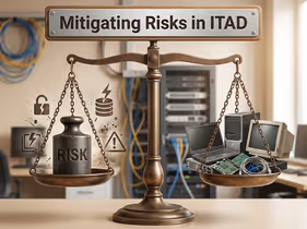 An image showing that risk mitigation is a critical component of IT asset disposition to ensure it is done safely.