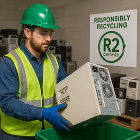 Choosing an ITAD provider that uses vetted, local, certified recyclers is paramount to mitigating environmental harm.